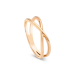 TIGHT X-SHAPED GOLD RING
