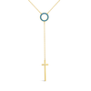 LONG CROSS CHAINED DIAMOND NECKLACE