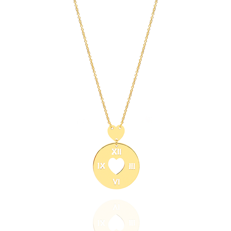ROMAN NUMERAL GOLD NECKLACE