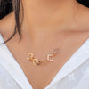 LINKED SQUARES GOLD NECKLACE
