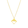 ATTACHED TRIANGLES GOLD NECKLACE