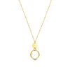 CLASSIC ATTACHED CIRCLE GOLD NECKLACE