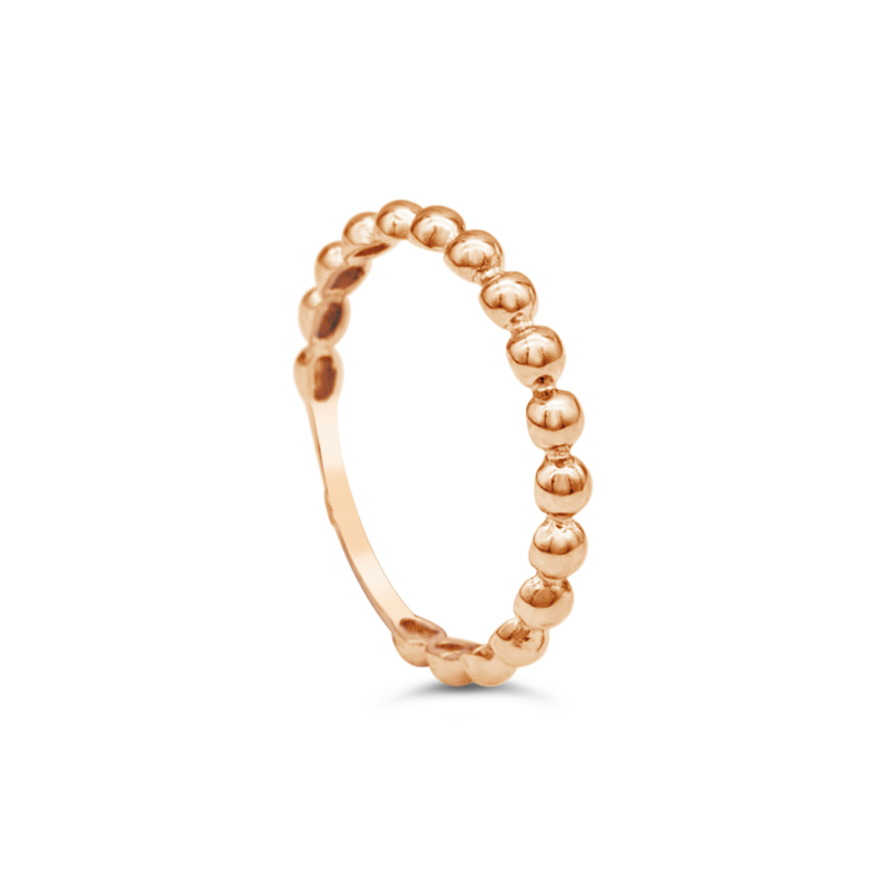 BEADED EMBRACE GOLD RING