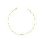 SEPARATED DISCO BALLS GOLD ANKLET