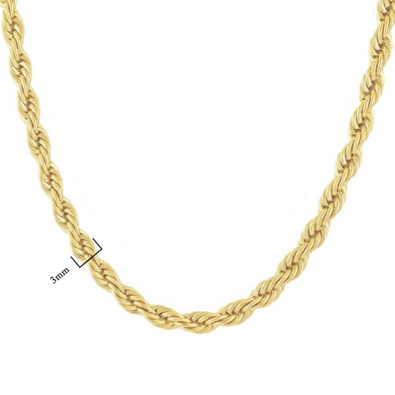 TWISTED ROPE GOLD CHAIN - Main Image