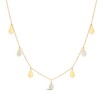 DROPPING PEARS ENAMEL GOLD NECKLACE