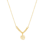 ENGRAVED FLOWER GOURMET GOLD NECKLACE