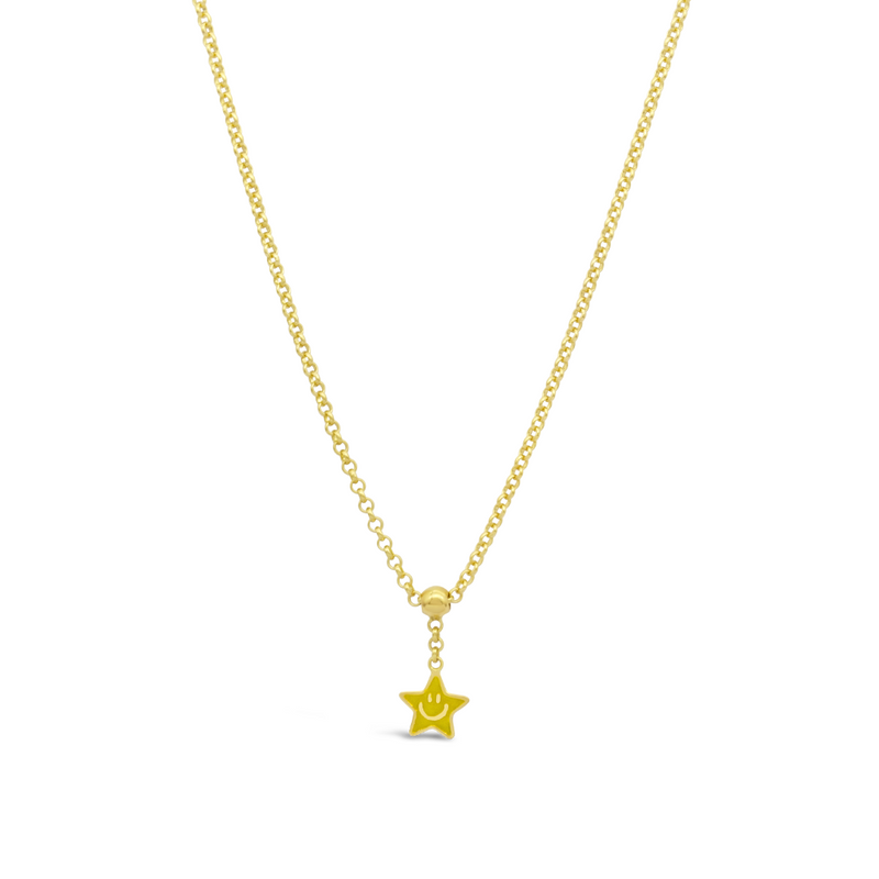 KIDS' SMILEY STAR GOLD NECKLACE