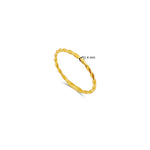 SHINNY THIN WIDELY TWISTED GOLD BAND