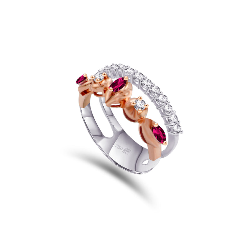 DUO TONES DIAMOND RING