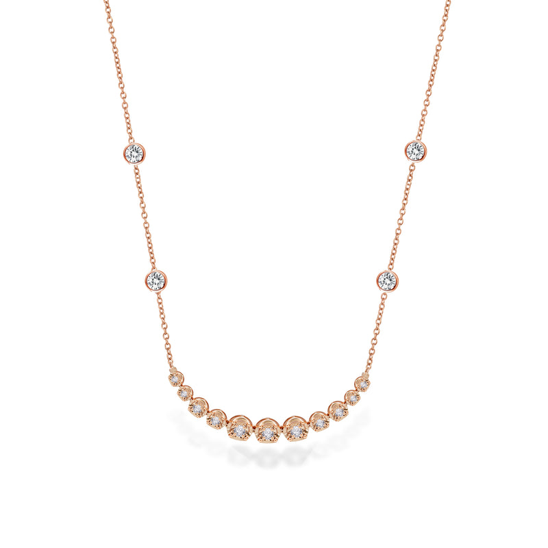 LOOSE ROSE STONED DIAMOND NECKLACE