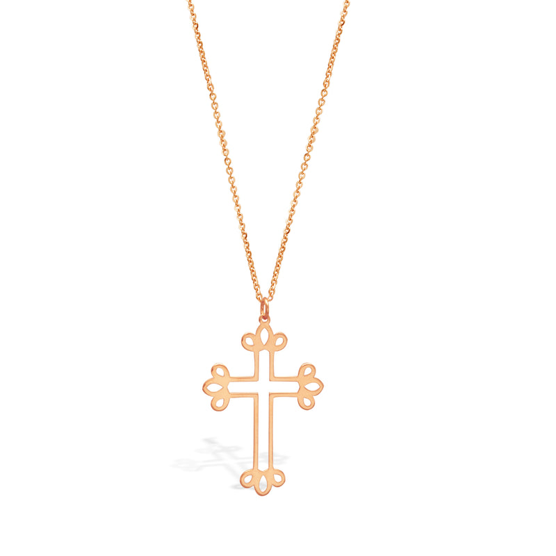 UNIQUE STYLE CROSS GOLD NECKLACE