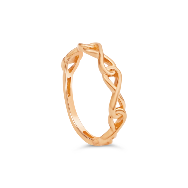 LINKED INFINITY GOLD RING