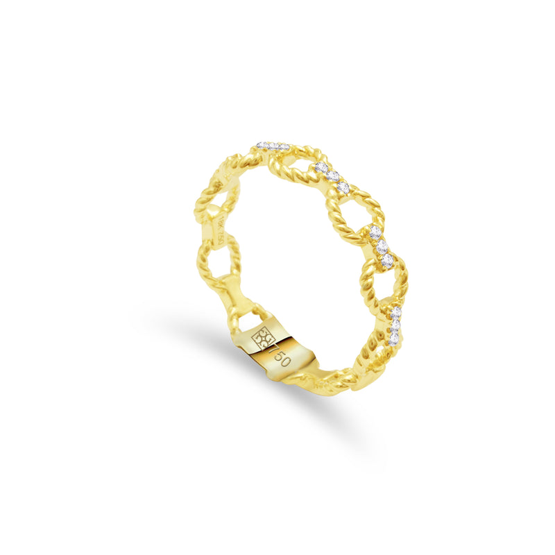 CHAIN LINKS DIAMOND RING