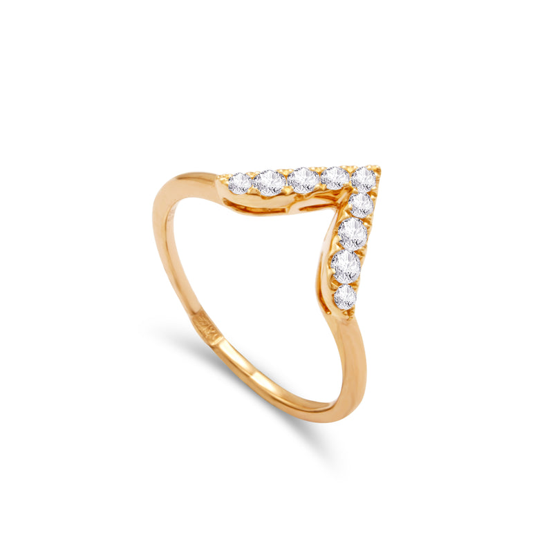 GLAM V-SHAPE DIAMOND RING