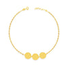 TRIO-CIRCLES GOLD BRACELET