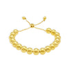 BEADED POLO CLASP GOLD BRACELET