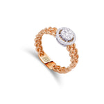 BRAIDED BAND DIAMOND RING