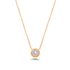 ROSE ROUND CUSHION DIAMOND NECKLACE