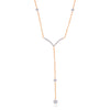 Y-SHAPE WITH DROPPED CIRCLE DIAMOND NECKLACE