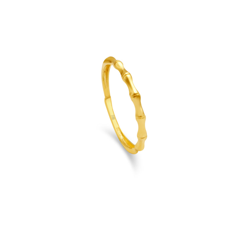 BAMBOO SHAPE GOLD RING
