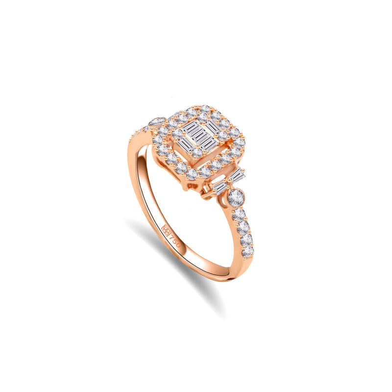 GLAMMED SQUARE DIAMOND RING
