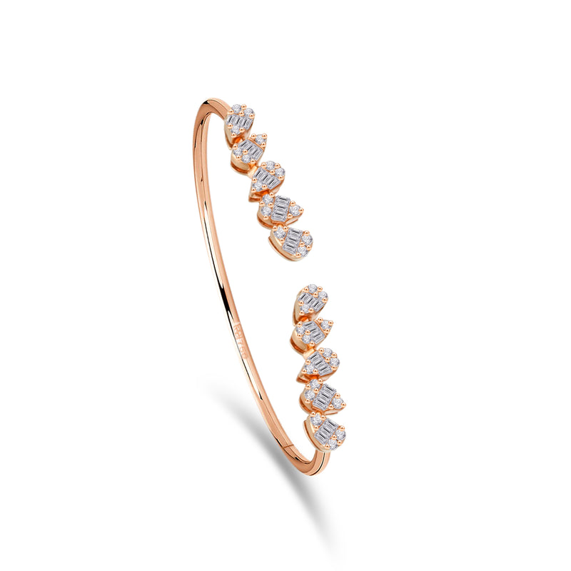 PEAR CASCADE BANGLE DIAMOND BRACELET