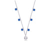 CLASSIC COLOURED SQUARE DIAMOND NECKLACE
