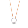 SPARKLING HOLLOW CIRCLE DIAMOND NECKLACE