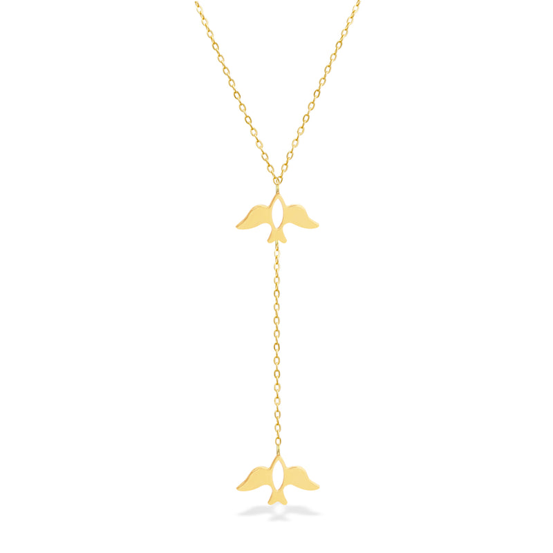 Y-SHAPE BRID GOLD NECKLACE