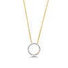 SPARKLING HOLLOW CIRCLE DIAMOND NECKLACE