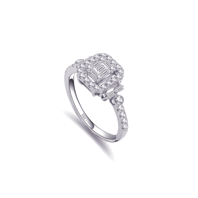 GLAMMED SQUARE DIAMOND RING