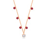 CLASSIC COLOURED SQUARE DIAMOND NECKLACE
