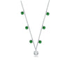 CLASSIC COLOURED SQUARE DIAMOND NECKLACE