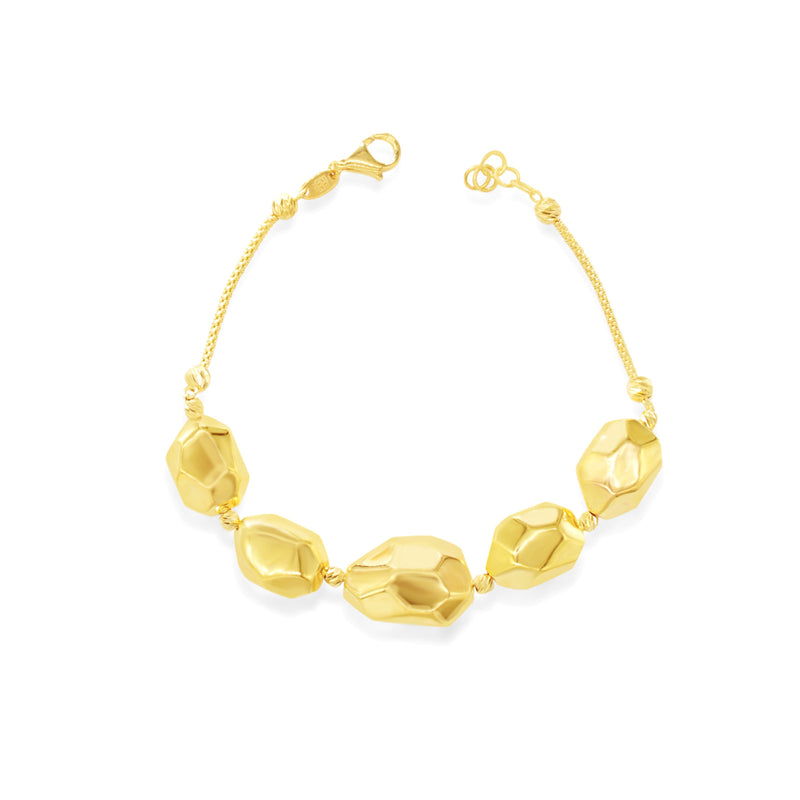 HUGE SHINNY BALLS GOLD BRACELET