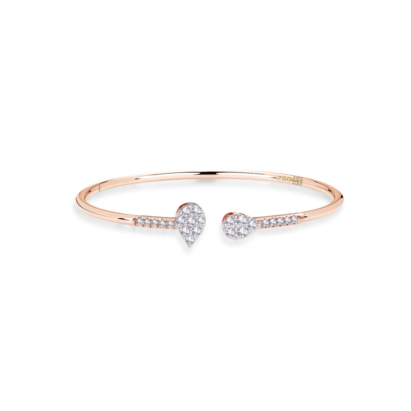 DUO PEAR OPEN DIAMOND BRACELET