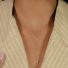 Y-SHAPE WITH DROPPED CIRCLE DIAMOND NECKLACE