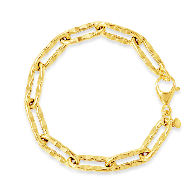 OVAL LINKS GOLD BRACELET