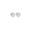 HOLLOW CIRCLE STUD DIAMOND EARRING