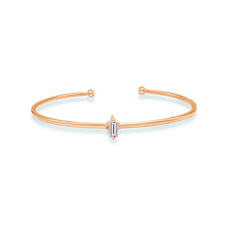 TINY SQUARE CUFF DIAMOND BRACELET
