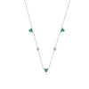 TRIO EMERALD STONED DIAMOND NECKLACE