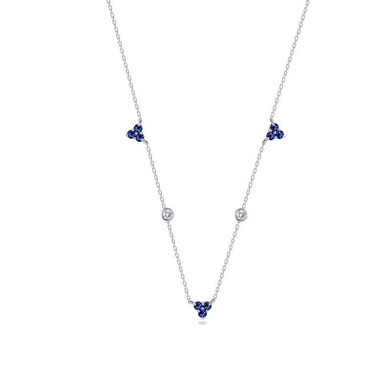 TRIO EMERALD STONED DIAMOND NECKLACE