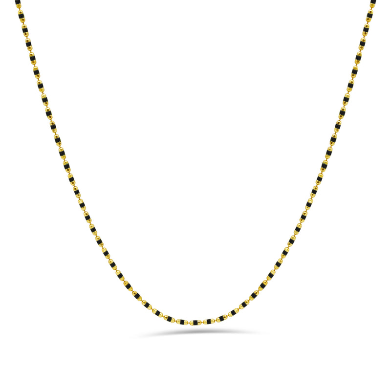 COLOURED BEADED GOLD CHAIN