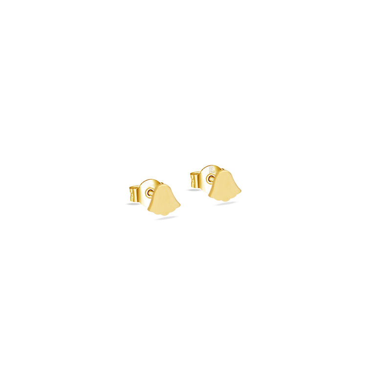 TINY BELL STUD GOLD EARRING