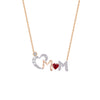 "MOM" WITH HEART DIAMOND NECKLACE