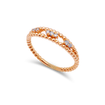 BEADED LINES DIAMOND RING