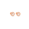 HOLLOW CIRCLE STUD DIAMOND EARRING