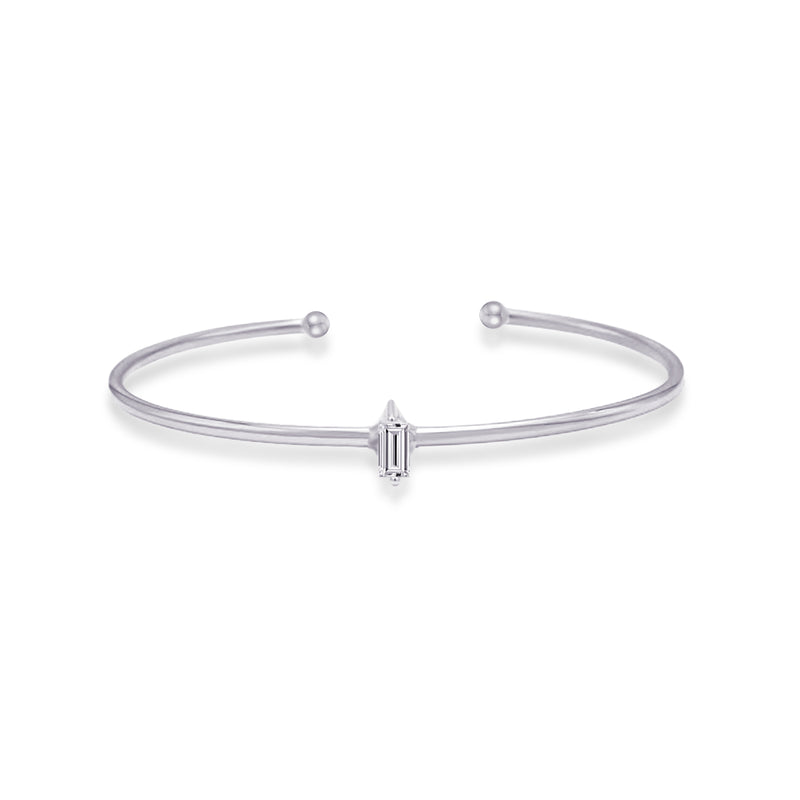 TINY SQUARE CUFF DIAMOND BRACELET