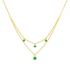 LAYERED ROUND STONES GOLD NECKLACE
