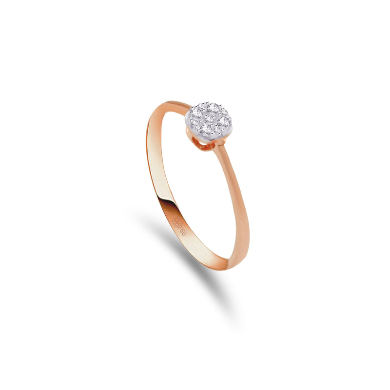 SQUARED SLIM BAND DIAMOND RING